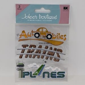 Jolee's Boutique Dimensional Stickers Automobiles Trains Planes Scrapbooking